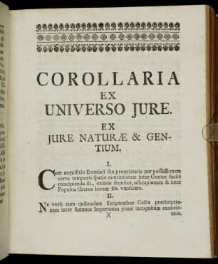 Ex Jure Naturæ & Gentium.