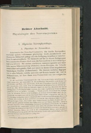 Dritter Abschnitt. Physiologie des Nervensystems