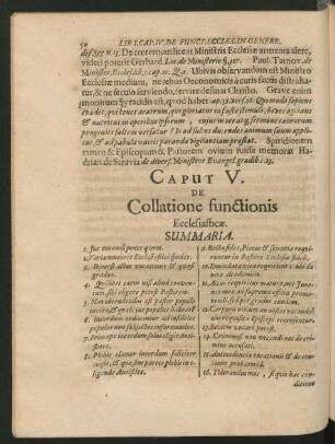 Caput V. De Collatione functionis Ecclesiasticae.