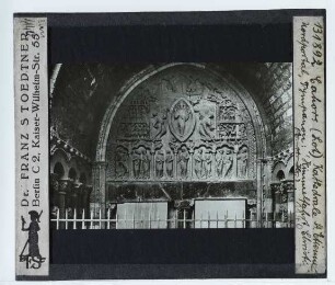 Cahors, Kathedrale : Nordportal, Tympanon, Himmelfahrt Christi
