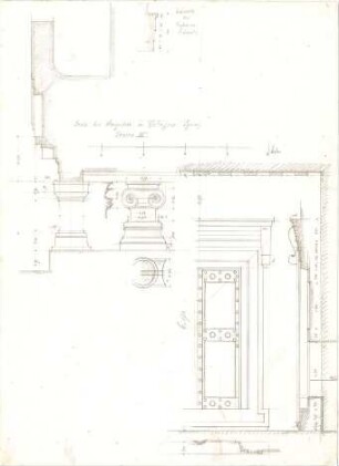 Lange, Ludwig; Lange - Archiv: I.1 Griechisch-römischer Stil - Grab des Amyntas zu Telmissus in Lycien (Details, Schnitte)