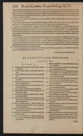 De Restitutione Minorum. Caput XIV.