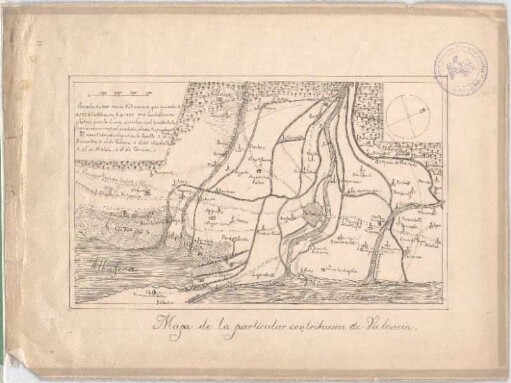 Mapa de la particular contribucion de Valencia