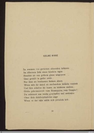Gelbe Rose : [SW I: keine Sigle]; [SW I, S. 72/126-127]