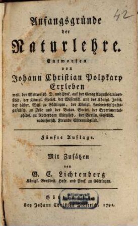 Anfangsgründe der Naturlehre
