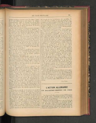 L'Action Allemande en Extrême-Orient en 1902.