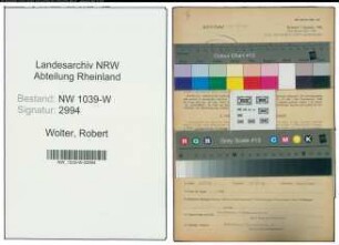 Entnazifizierung Robert Wolter , geb. 24.03.1906 (Schlosser)
