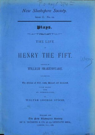 The life of Henry the Fifth
