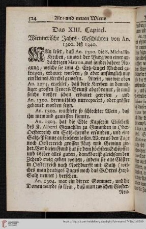 Das XIII. Capitel