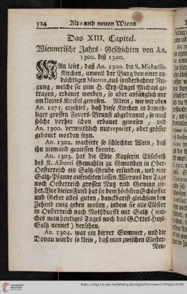 Das XIII. Capitel