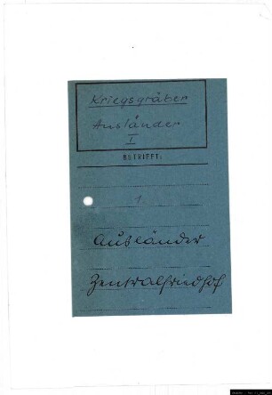 Kriegsgräber ausländischer Staatsangehöriger