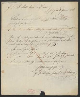 Brief an B. Schott's Söhne : 03.01.1826