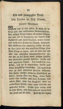 Ein und zwanzigster Brief. - Dreyßigster Brief