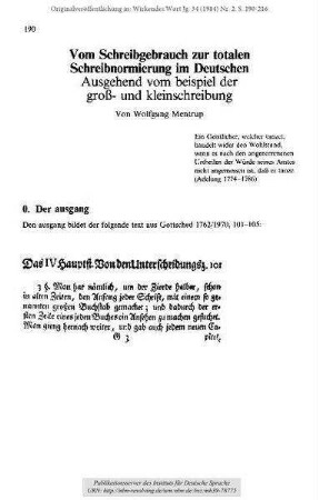 Vom Schreibgebrauch zur totalen Schreibnormierung im Deutschen. Ausgehend vom beispiel der groß- und kleinschreibung