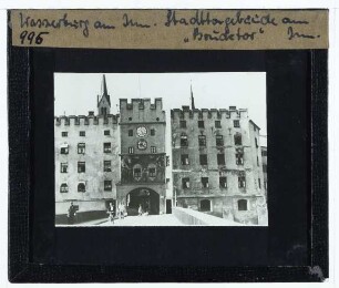 Wasserburg am Inn, Stadttor, sog. Brucktor : Ansicht Flussseite