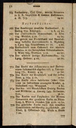 52-163, Rechenbücher.