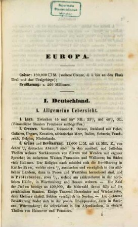 Grundlinien der Handelsgeographie : ein Leitfaden für Realschulen, 1. die Staaten Europa's enthaltend