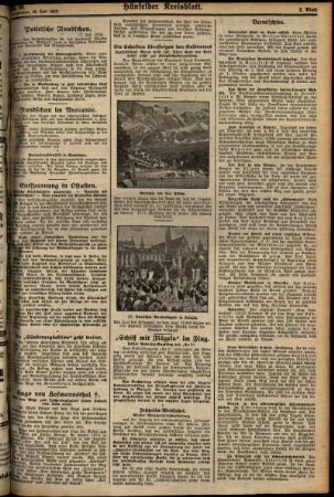 Zweite Ausgabe vom Donnerstag, den 18. Juli 1929.