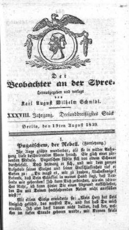 33. Stueck, 19. August 1839