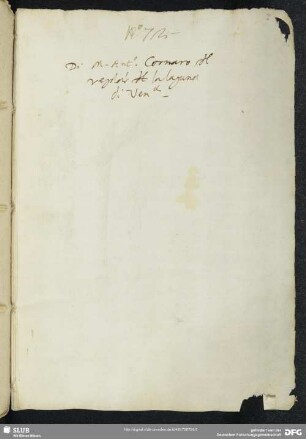 [Text:] Il regolar della laguna di Venetia