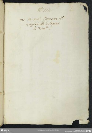 [Text:] Il regolar della laguna di Venetia