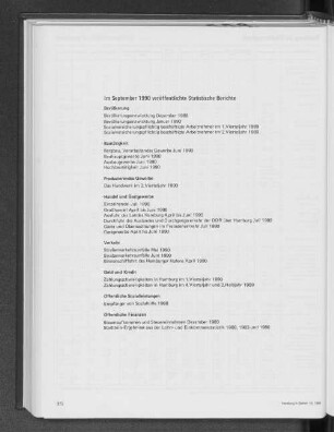 Im September 1990 veröffentlichte Statistische Berichte
