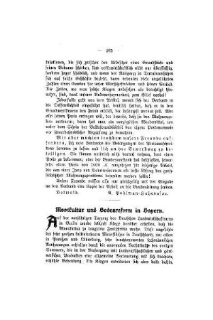 Moorkultur und Bodenreform in Bayern