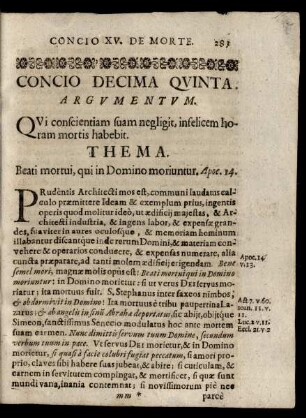 Concio Decima Quinta.