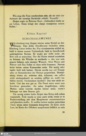 Elftes Kapitel: Schicksalswende