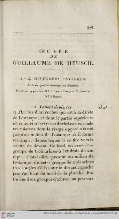 Oeuvre de Guillaume de Heusch