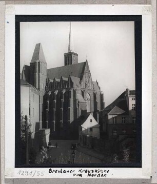 Breslau (Wrocław): Kreuzkirche von Norden