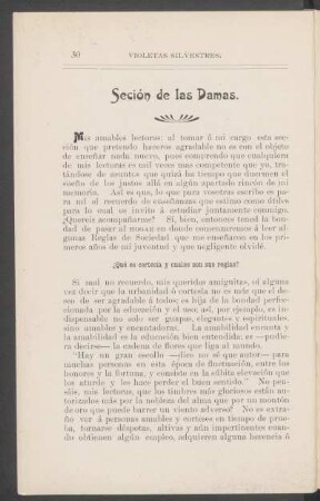 Sección de las damas.