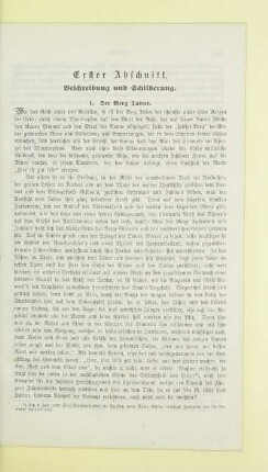 Erster Abschnitt. Beschreibung und Schilderung.