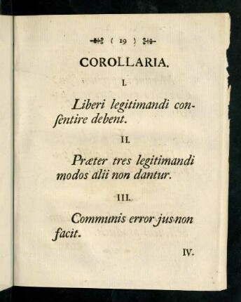 19-20, Corollaria.