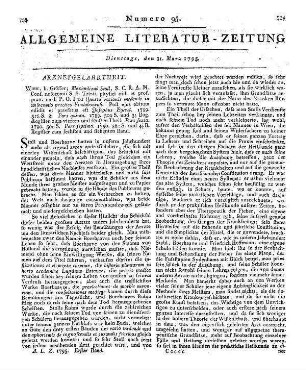 Archiv der Erziehungskunde für Deutschland. Bdch. 4. Weißenfels, Leipzig: Severin 1794