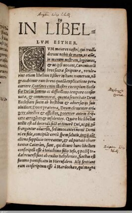 In libellum Esther