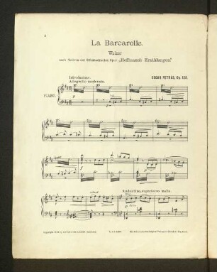 La Barcarolle.