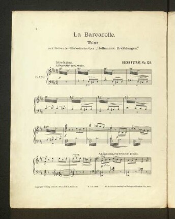 La Barcarolle.