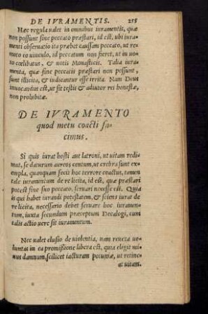 De Iuramento quod metu coacti facimus.