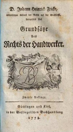 Grundsätze des Rechts der Handwerker