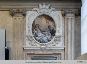 Supraporten mit Allegorien : Divinazione und Concordia militare