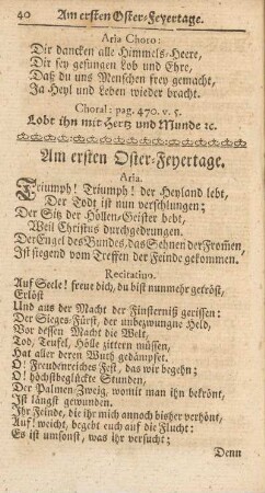 Am ersten Oster-Feyertage