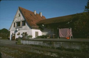 Göppingen Schlat Empfangsgebäude Güterschuppen Laderampe Reisende