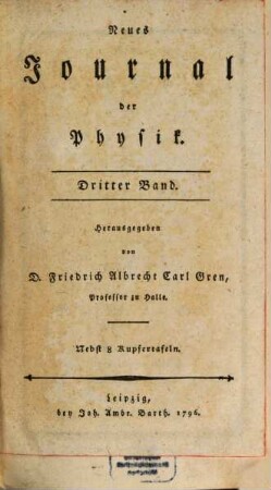 Neues Journal der Physik. 3. 1796