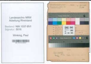 Entnazifizierung Paul Winking , geb. 07.10.1903 (Angestellter)