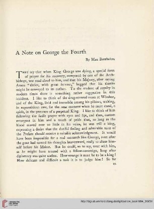 3: A note on George the Fourth
