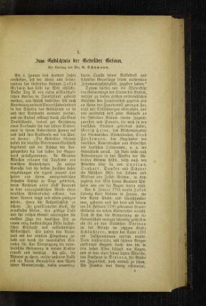 Zum Gedächtnis der Gebrüder Grimm : ein Vortrag