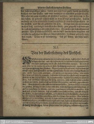 XLI. Von der Auferstehung des Fleisches