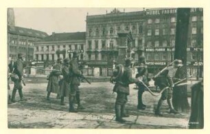 Novemberrevolution: "Berliner Straßenkämpfe März 1919. Flammenwerfer."