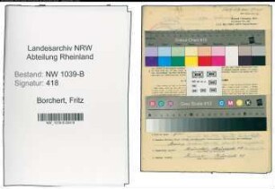 Entnazifizierung Fritz Borchert , geb. 29.12.1892 (Arbeiter)